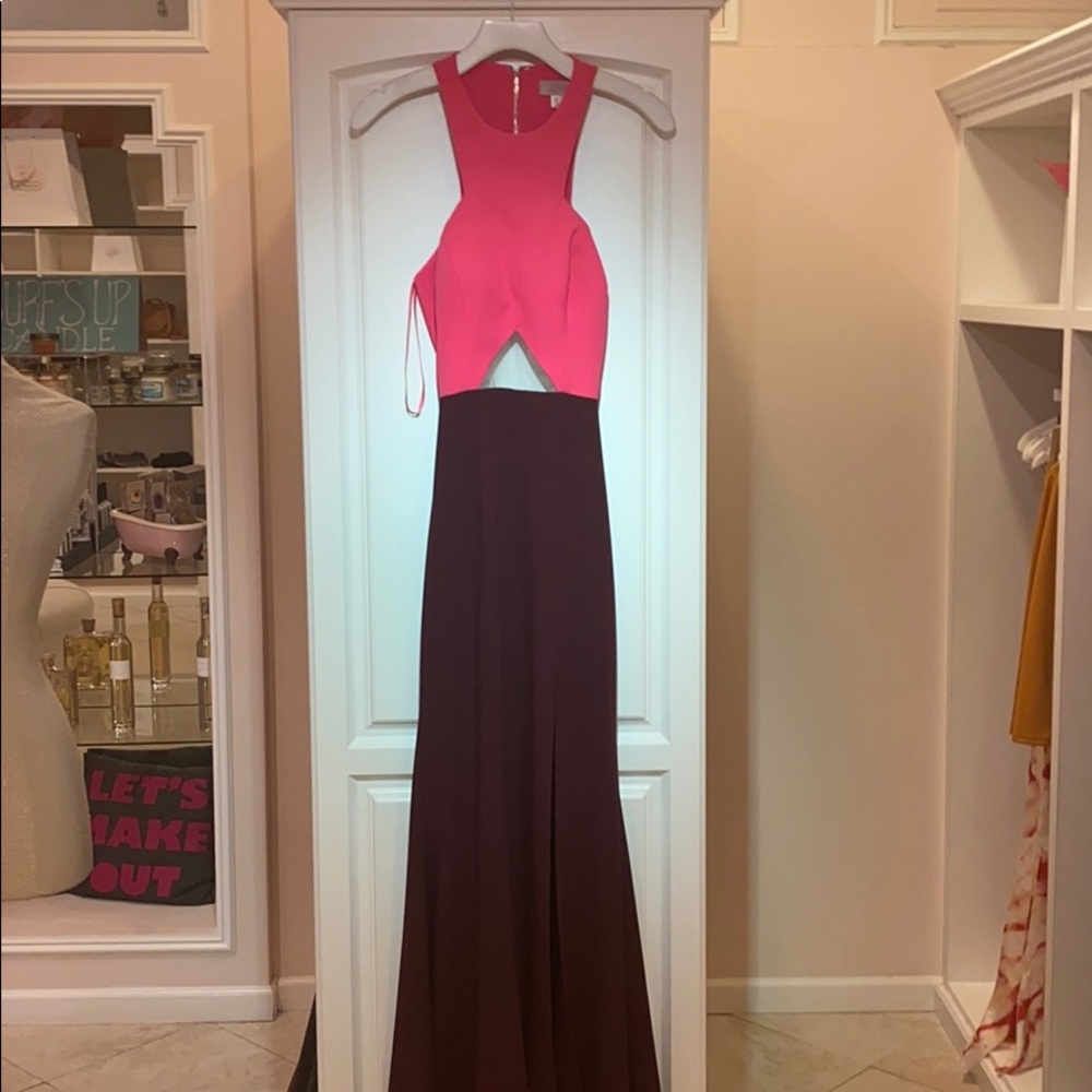 High neck gown
